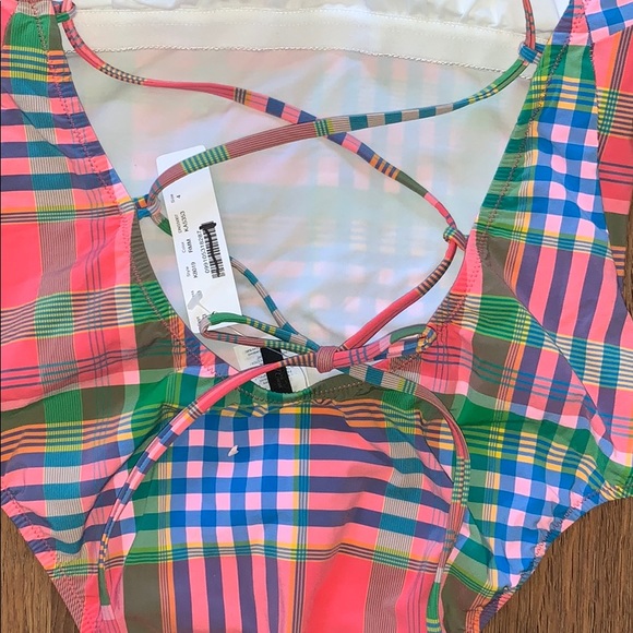 NWT JCrew Lace-Up Back One-piece Swimsuit - Picture 6 of 7